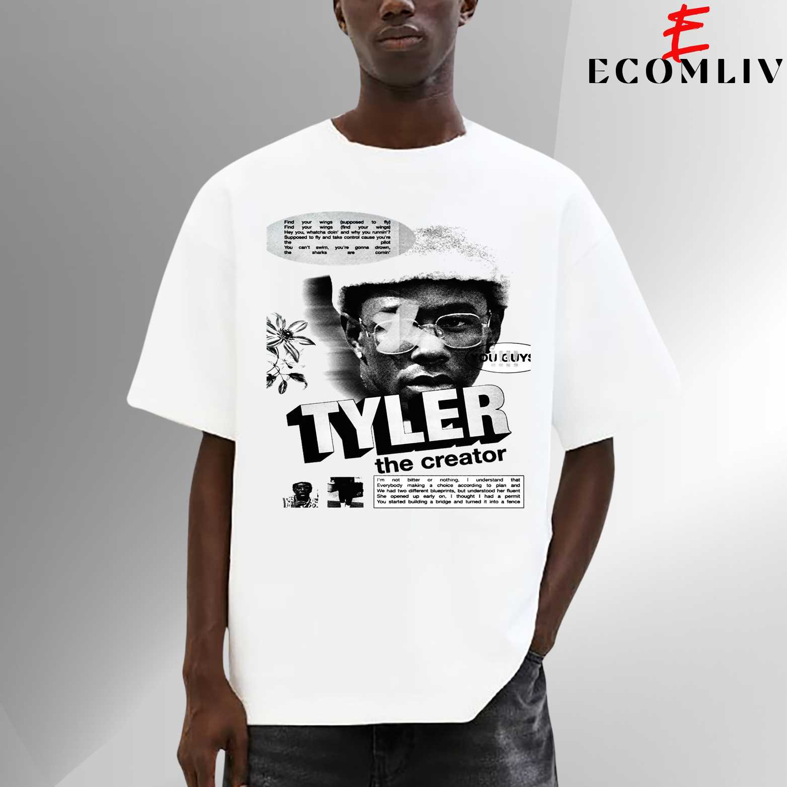 Tyler Vintage Rapper T-Shirt, Oversized 90s Unisex Tee